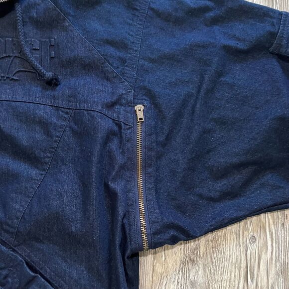 Nike Force Vintage Denim Bomber Jacket Men’s Small 90s Zip Up Made in Taiwan - Picture 13 of 13